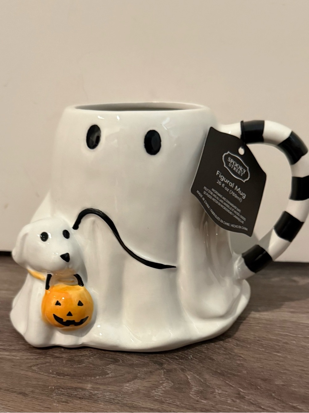 Cute Spooky Street Ghost with Dog Figural Mug- NWT